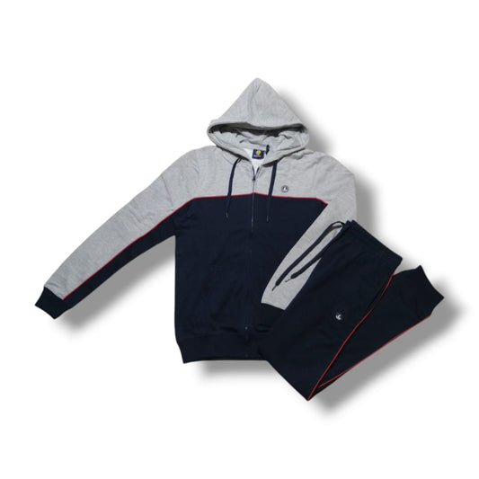 Navy Sail - Completo tuta zip con cappuccio